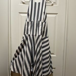 alaia short striped poplin dress